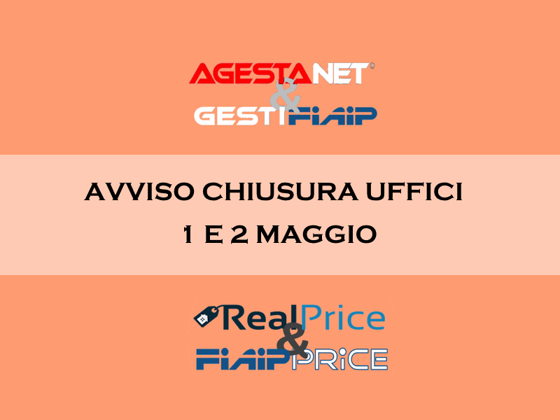 Avviso chiusura per il 01 maggio 2025